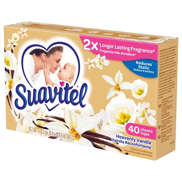Hojas para secadora con acondicionador de telas Suavitel® Vainilla 20ct Hojas para secadora con acondicionador de telas Suavitel® Vainilla 20ct